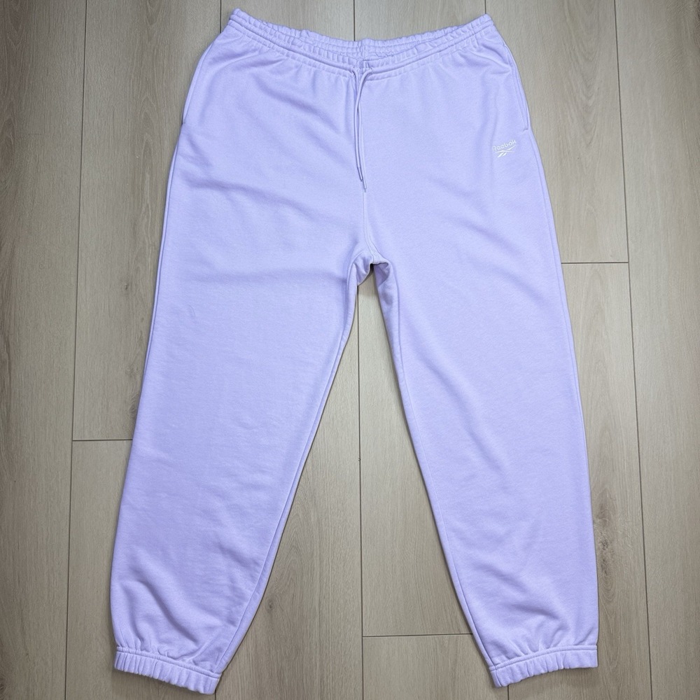 Reebok Women's 2XL Lilac French Terry Sweatpants Joggers Lounge Cozy NWT